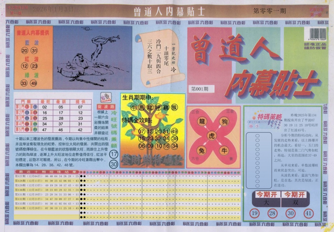 001期曾道人内幕贴士A[图]