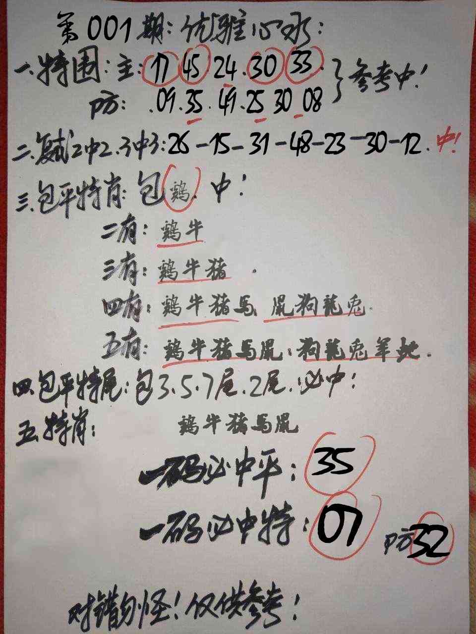 001期优雅心水[图]